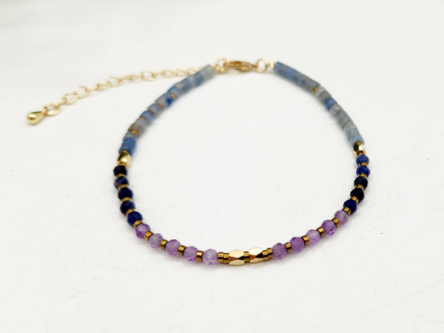 ANXIETY SUPPORT-Amethyst/Sodalite/Blue Aventurine -Bracelet